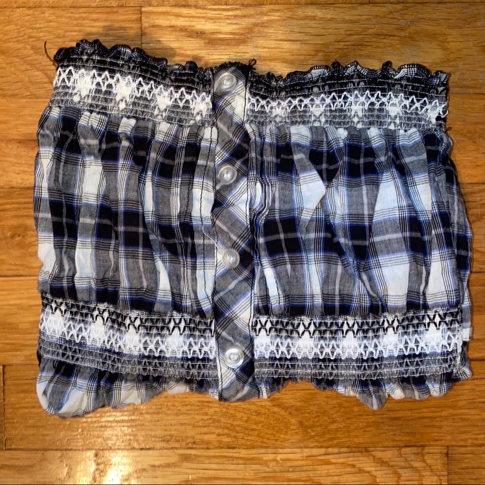 Plaid Tube Top